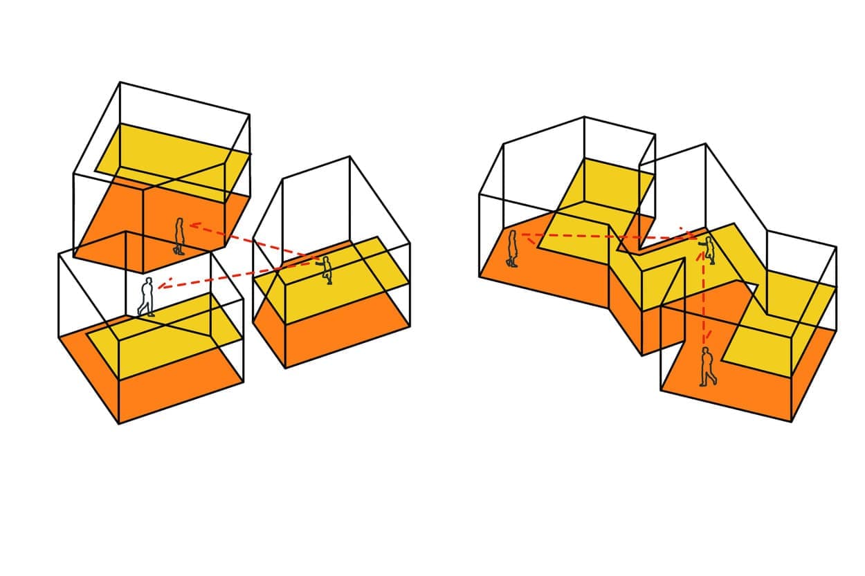 ９坪ハウス立体的繋がり