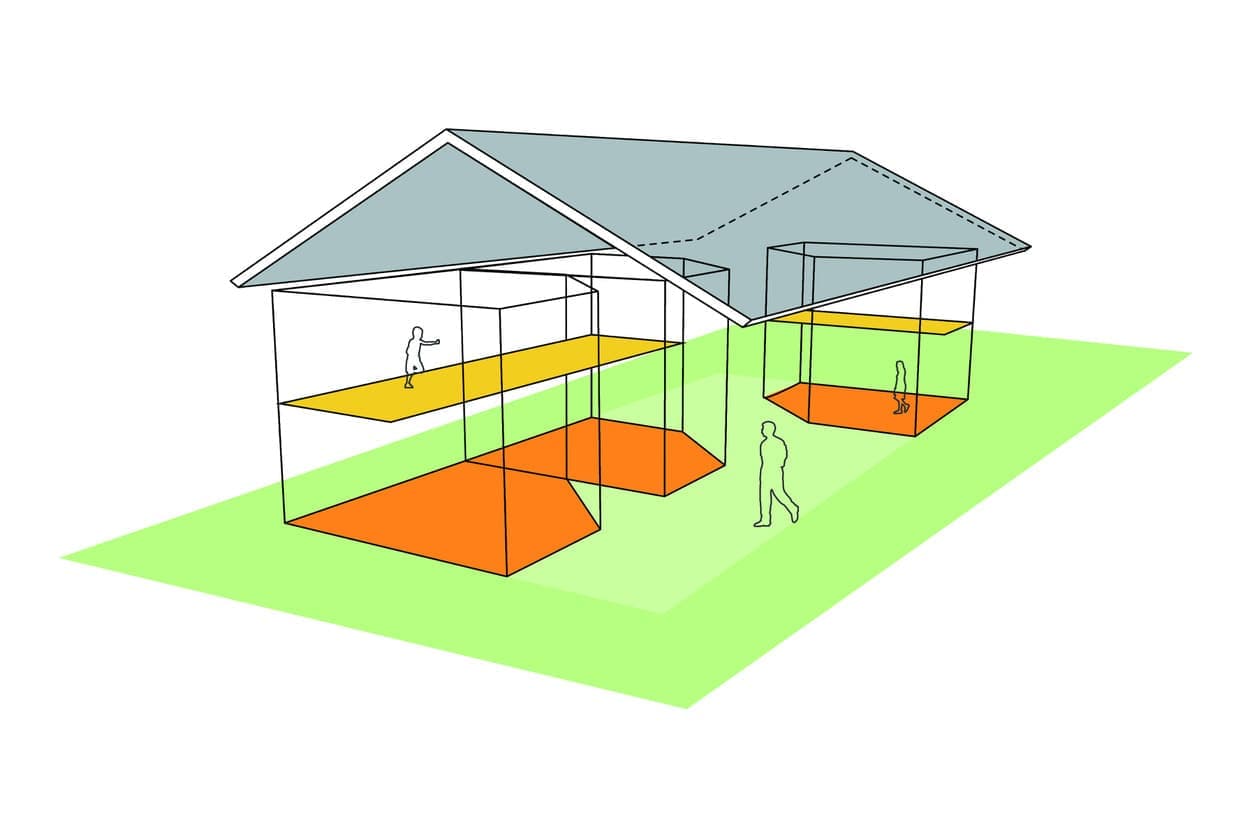 ９坪ハウスと大屋根