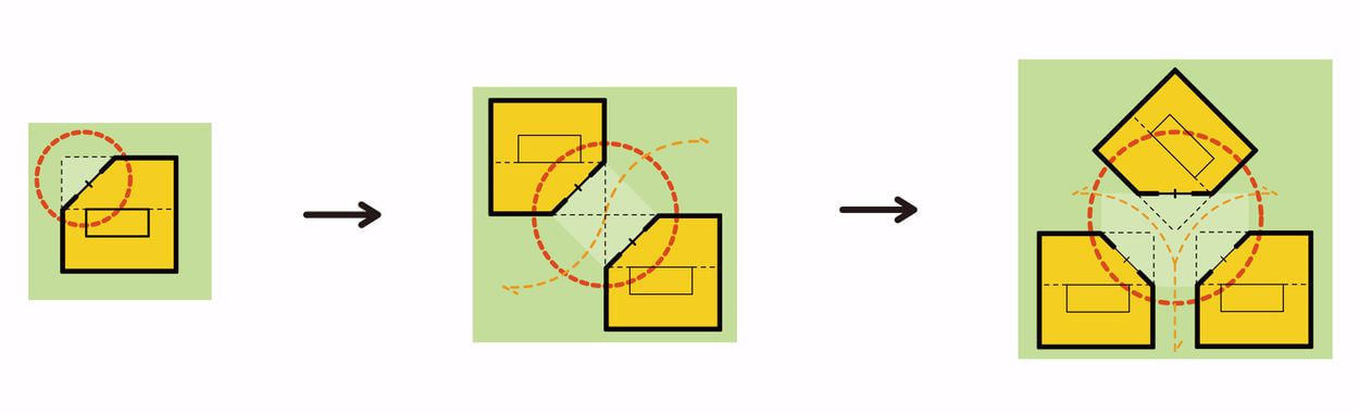 連棟建て半屋外ダイアグラム