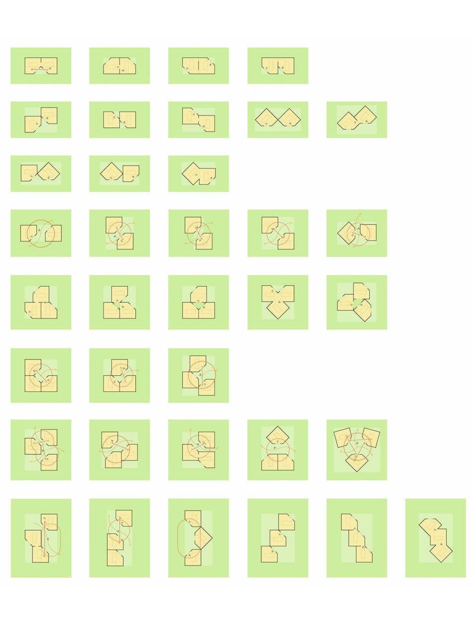 ９坪ハウス複数棟組み合わせ図